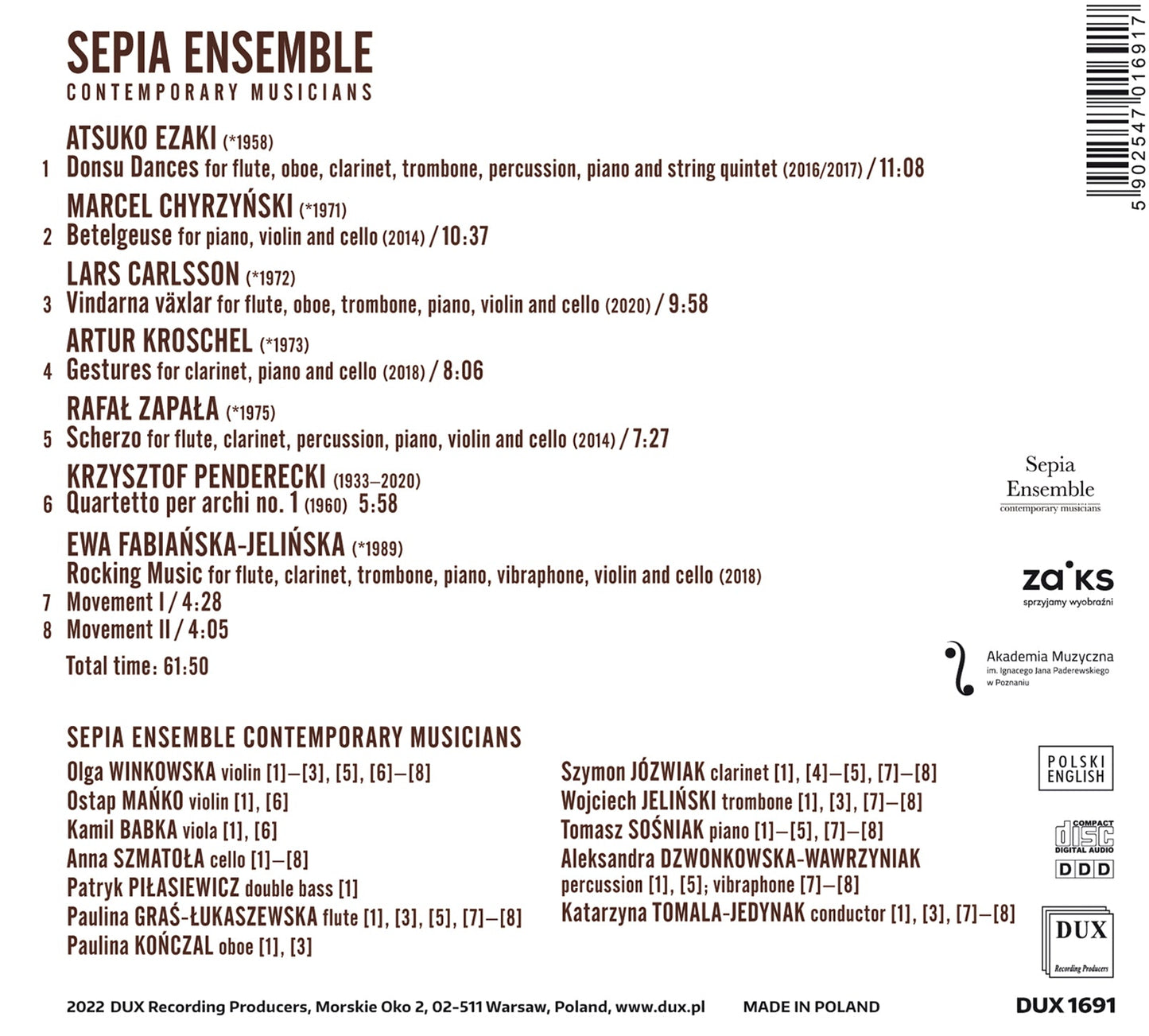 Sepia Ensemble Contemporary Musicians
