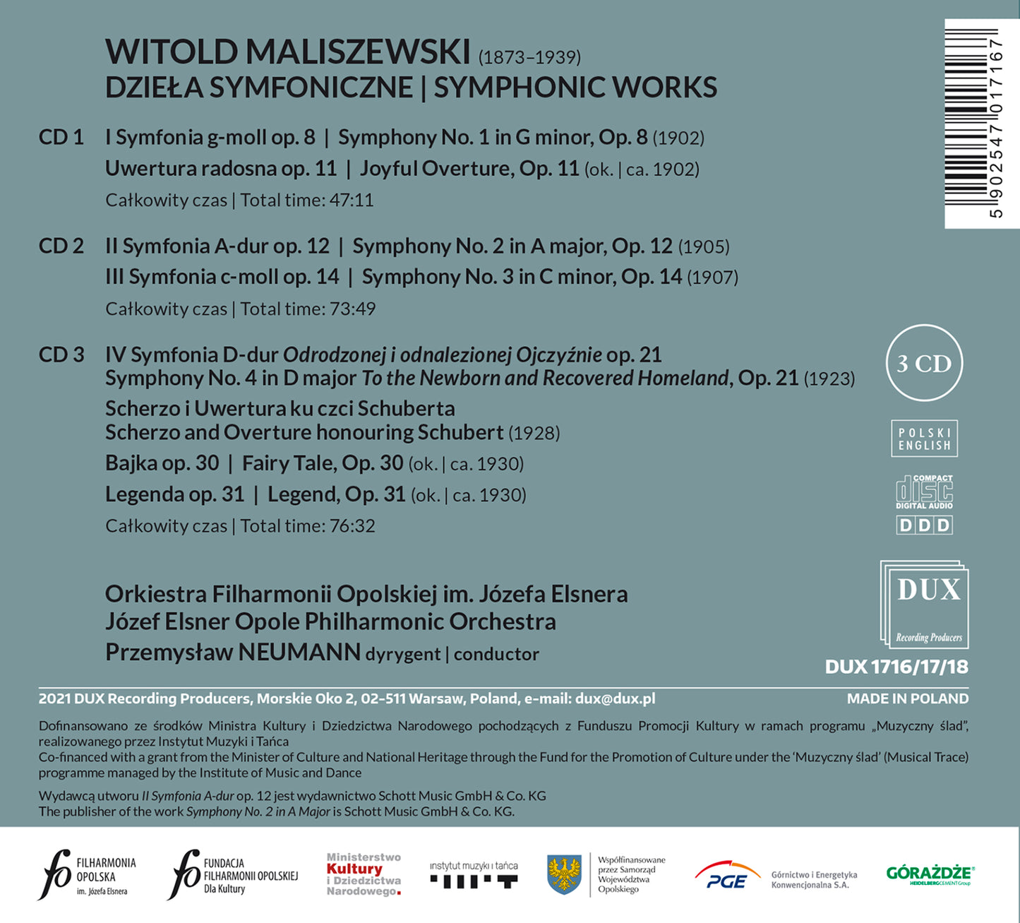Maliszewski: Symphonic Works / Józef Elsner Opole Philharmonic Orchestra