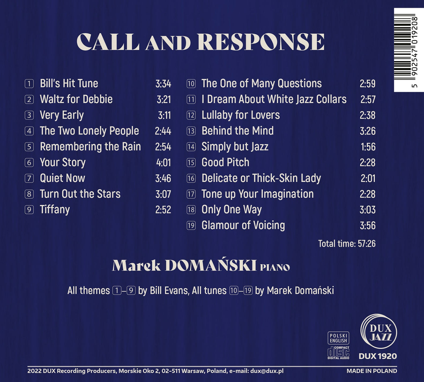 Domanski & Evans: Call & Response