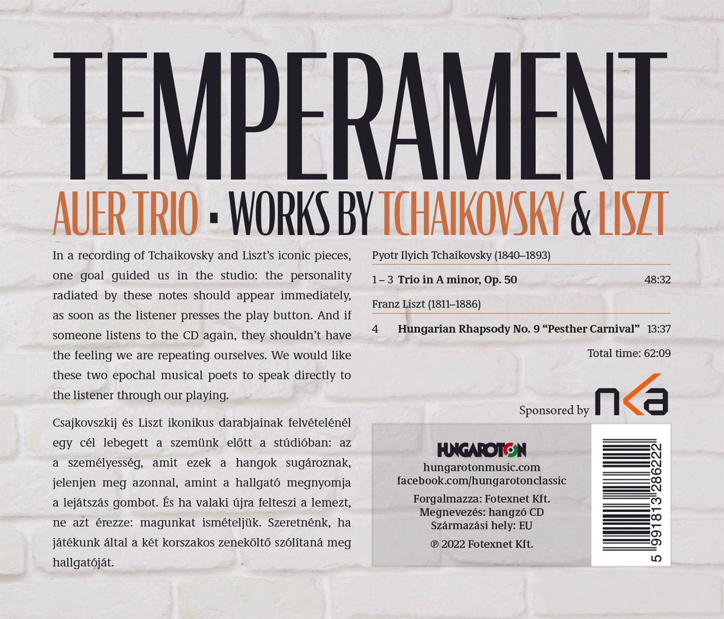 Tchaikovsky & Liszt: Temperament