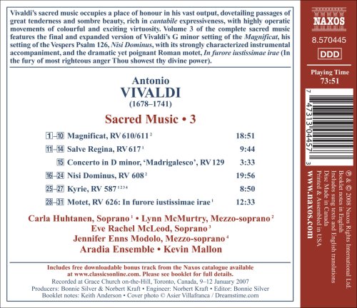 Vivaldi, A.: Sacred Music, Vol. 3