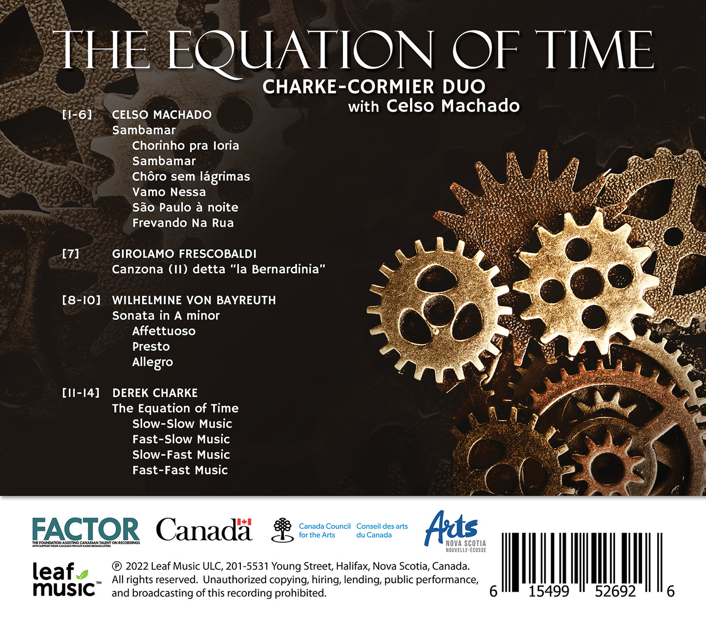 Bayreuth, Charke, Frescobaldi & Machado: Equation Of Time  Charke-Cormier Duo