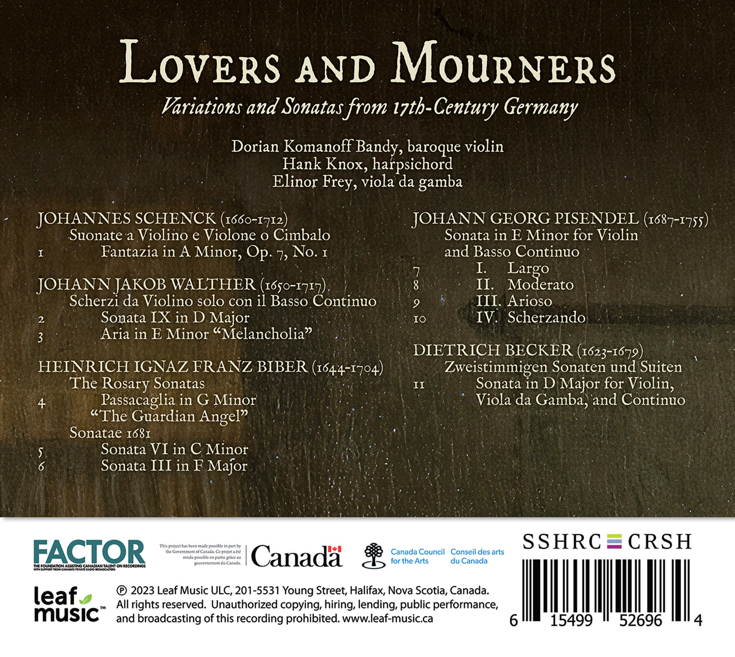 Lovers & Mourners - Variations & Sonatas from 17th Century Germany