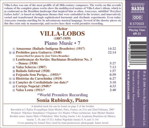 Villa-Lobos, H.: Piano Music, Vol. 7  - Amazonas / Historias