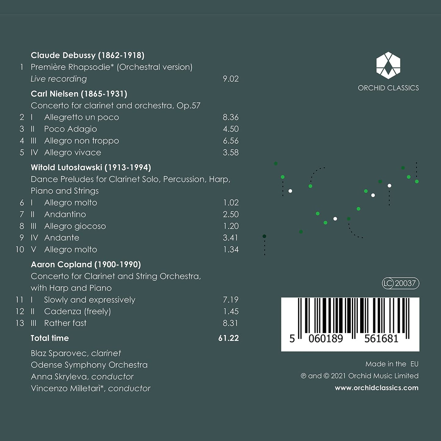 Debussy - Nielsen - Lutoslawski - Copland: Works for Clarine