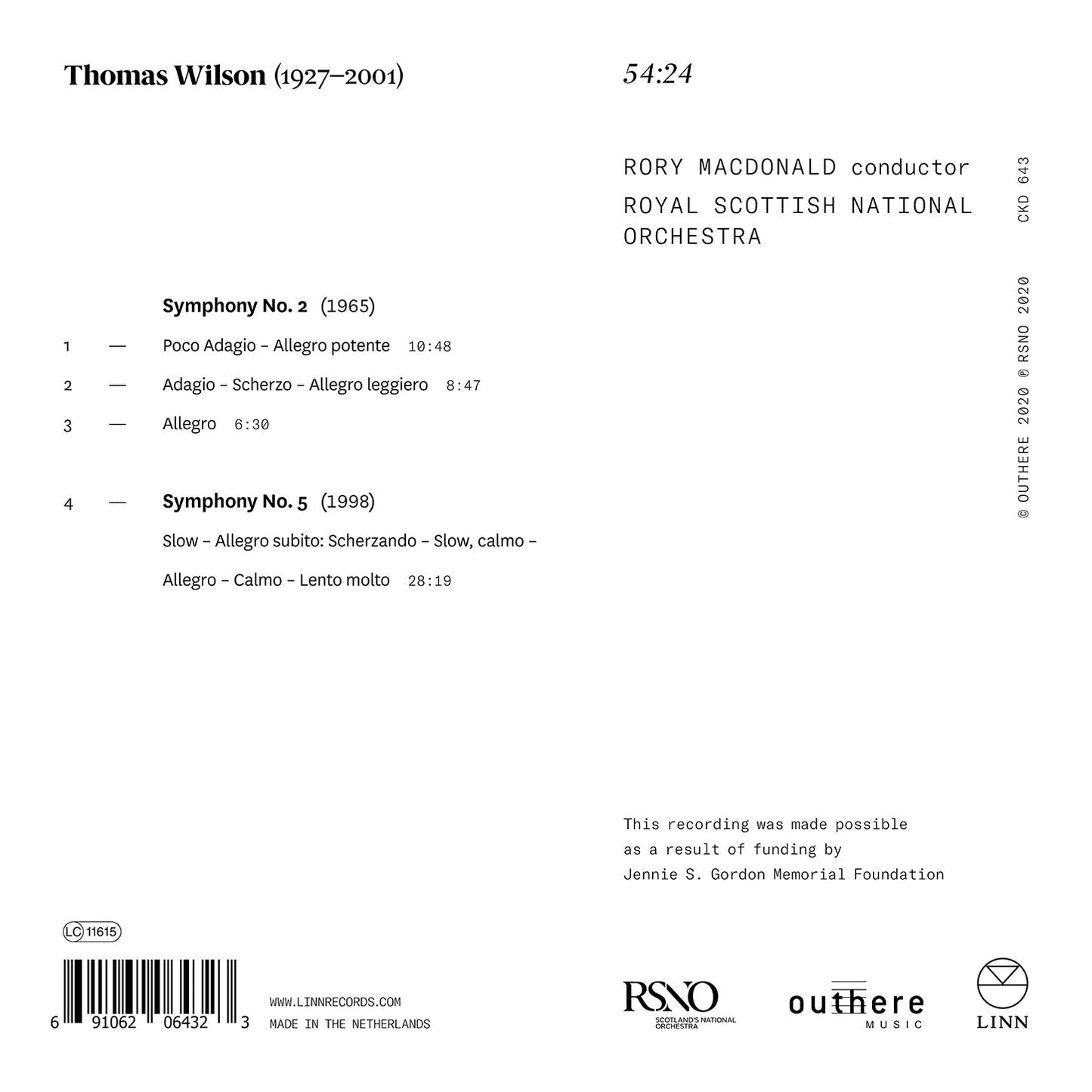 Wilson: Symphonies Nos. 2 and 5