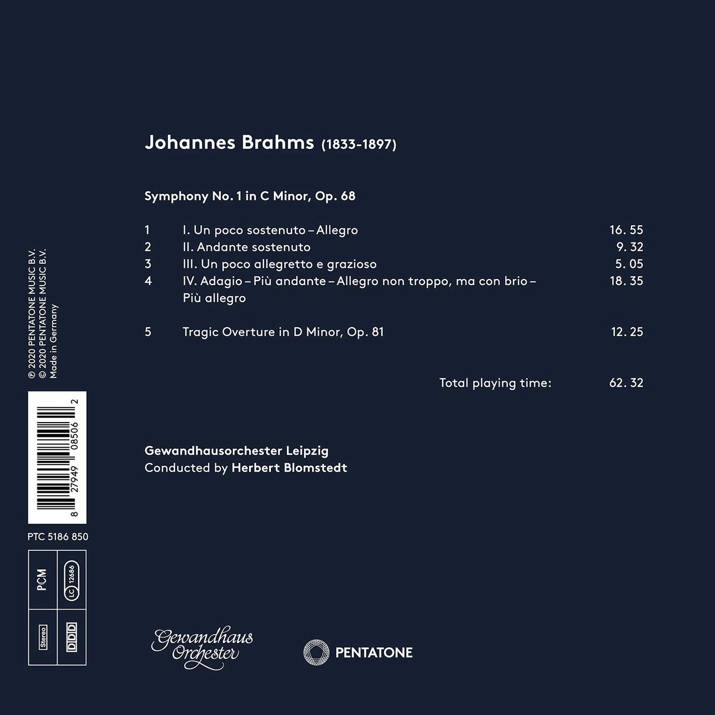 Brahms: Symphony No. 1 & Tragic Overture