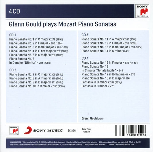 Glenn Gould Plays Mozart Piano Sonatas (Sony Classical Maste  Glenn Gould