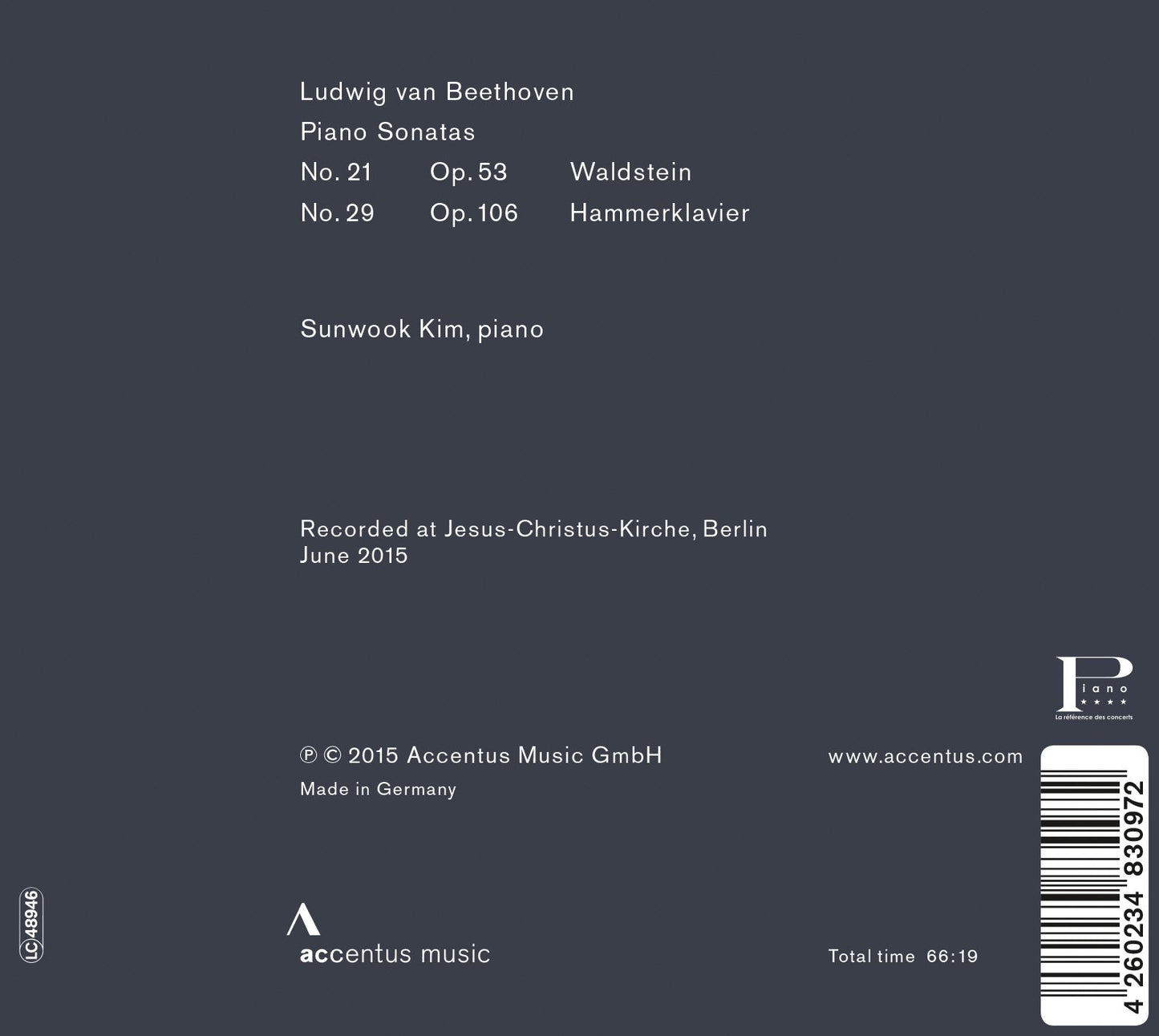 Beethoven: Piano Sonatas Nos. 21 & 29