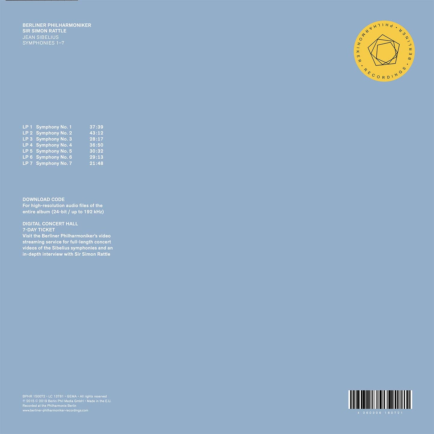 SYMPHONIES 1?7 (LP)