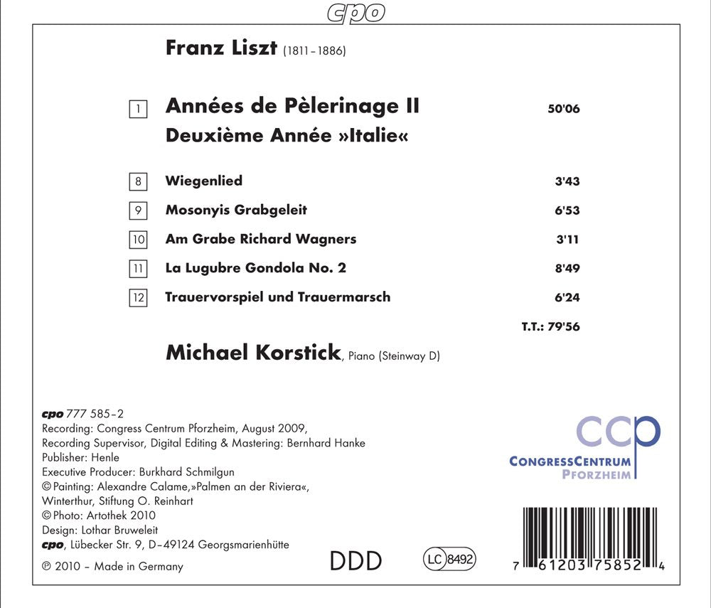 Liszt: Années de Pèlerinage II  - Late Piano Works