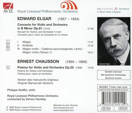 Elgar, E.: Violin Concerto in B Minor / Chausson, E.: Poeme