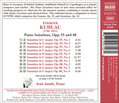 Kuhlau: Piano Sonatinas, Opp. 55, 88