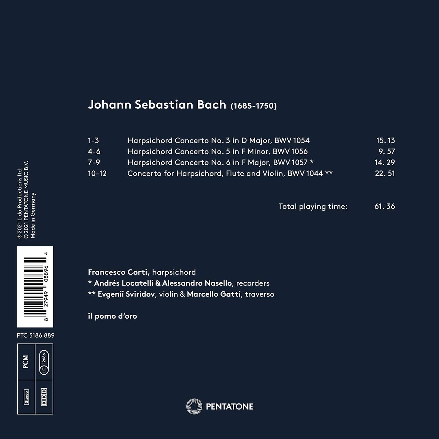 J.S. Bach: Harpsichord Concertos II