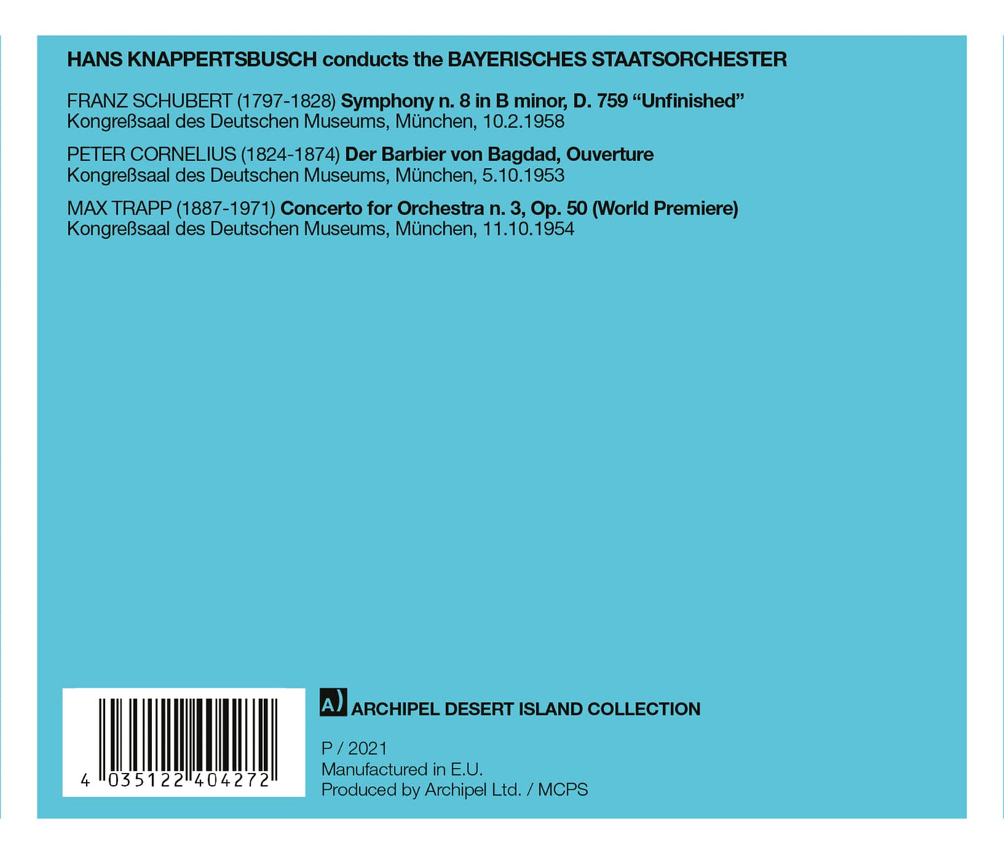 HANS KNAPPERTSBUSCH CONDUCTS B