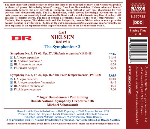 Nielsen, C.: Symphonies, Vol. 2 - Nos. 2, "The 4 Temperament
