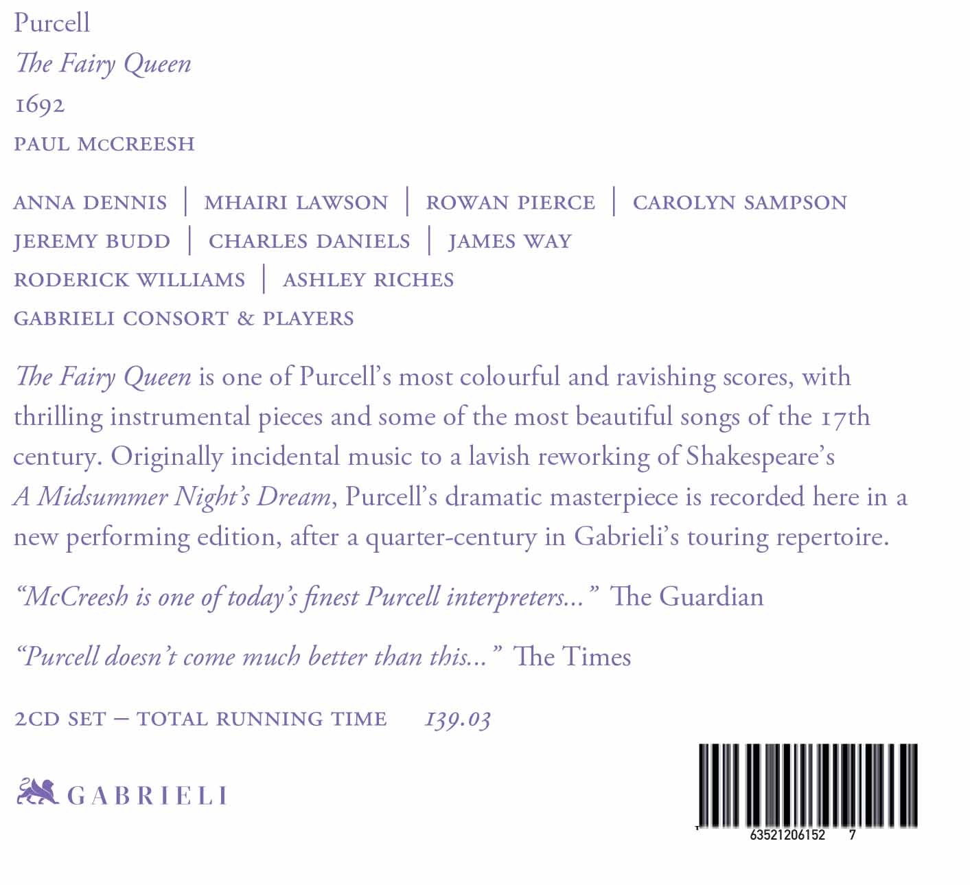 Purcell: The Fairy Queen