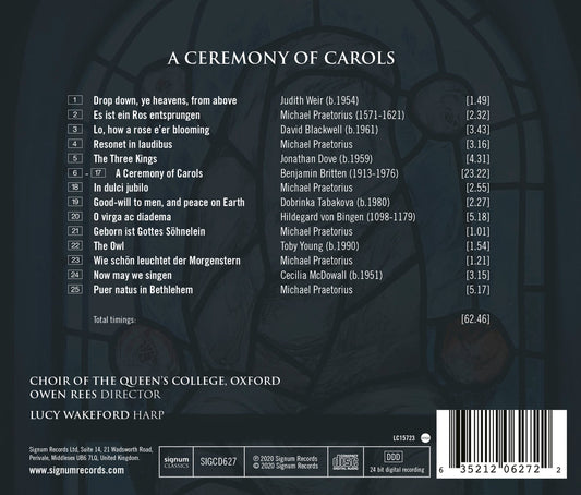 A Ceremony of Carols / Queen's College Choir