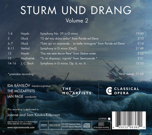 Sturm und Drang, Vol. 2: Haydn, Gluck, Vanhal, Myslivecek, J
