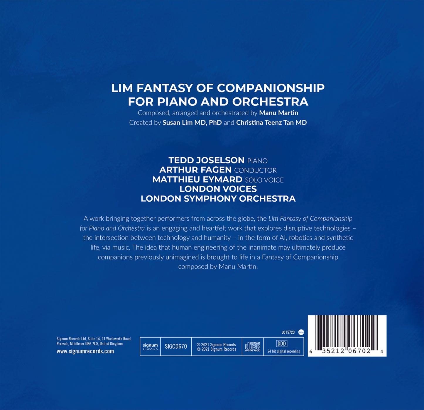 Manu Martin: Lim Fantasy Of Companionship For Piano And Orch