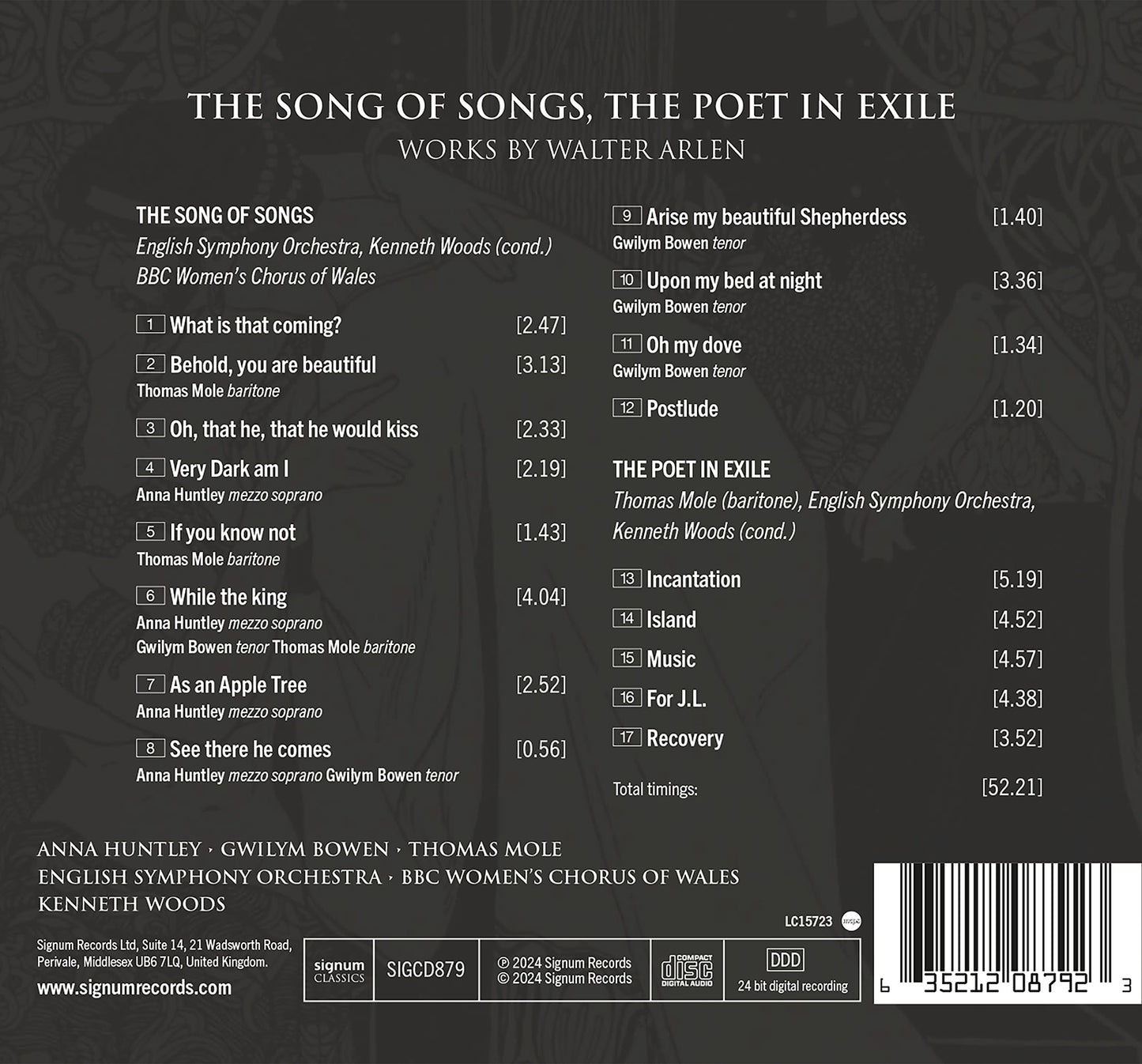 The Song of Songs, The Poet in Exile - Works by Walter Arlen