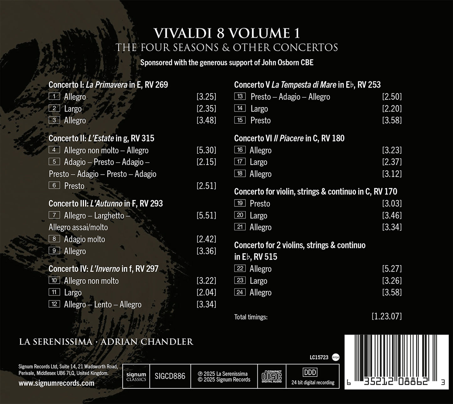 Vivaldi 8, Vol. 1 - The Four Seasons & Other Concertos