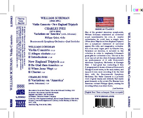 Schuman, W.: Violin Concerto / New England Triptych