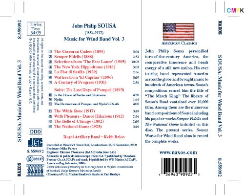 Sousa, J.P.: Music For Wind Band, Vol.  3