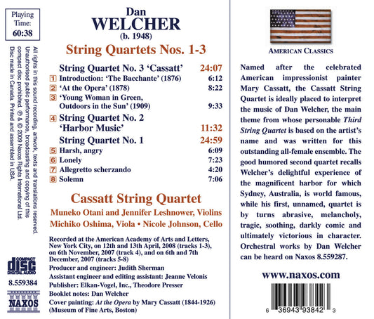 Welcher, D.: String Quartets Nos. 1-3