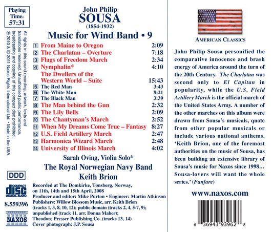 Sousa: Music For Wind Band, Vol. 9
