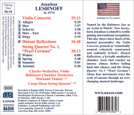 Leshnoff, J.: Violin Concerto / Distant Reflections / String