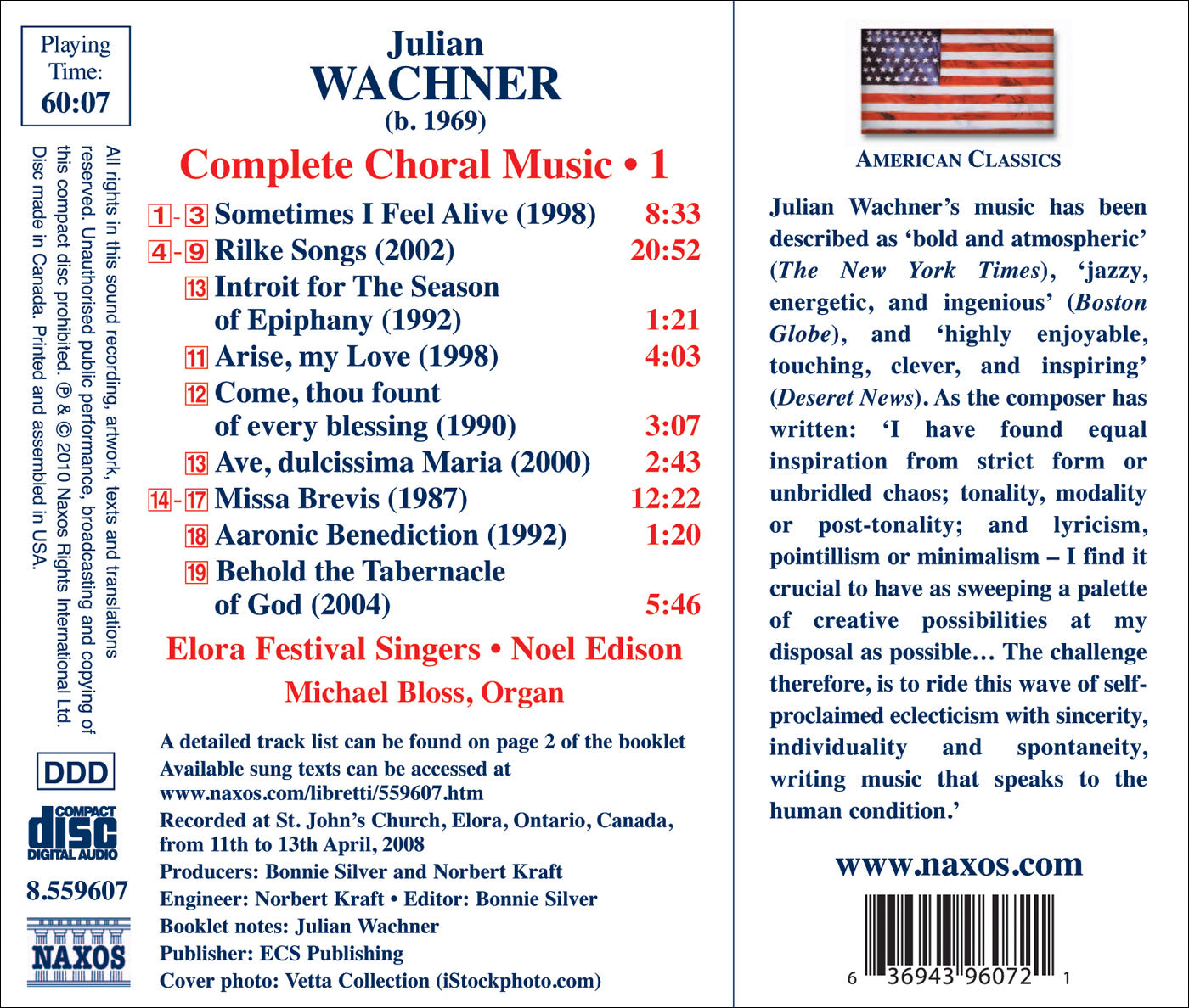 Wachner: Complete Choral Music, Vol. 1