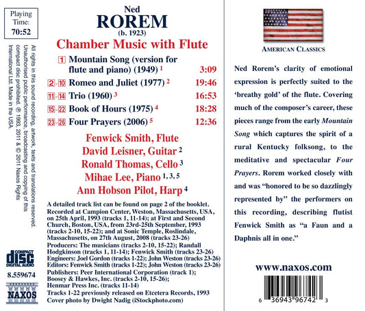 Rorem: Chamber Music with Flute