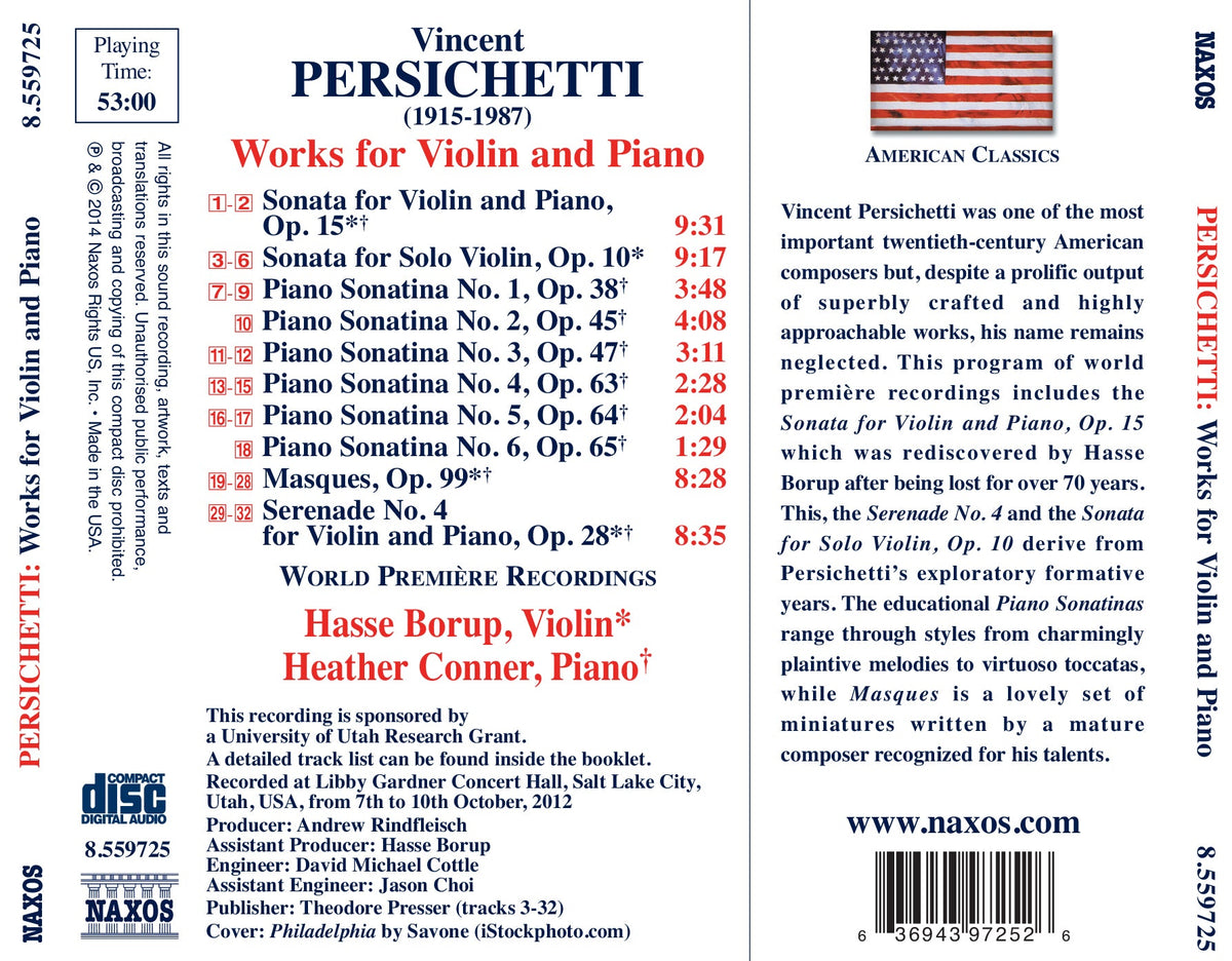 Persichetti: Works for Violin & Piano