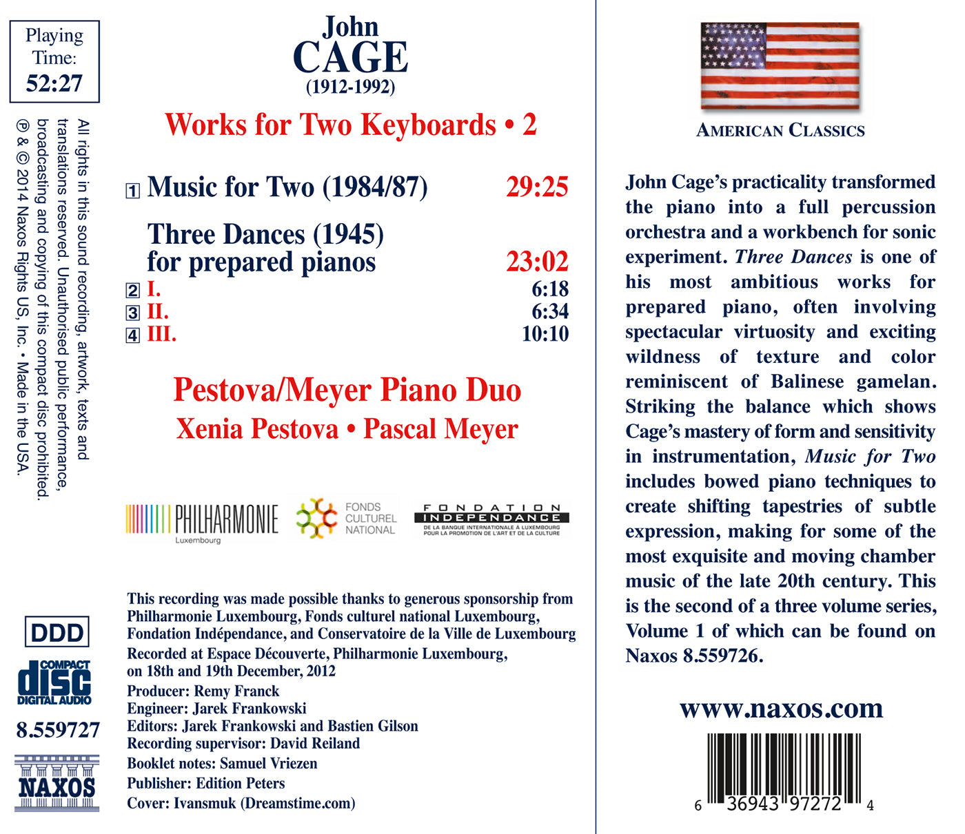 Cage: Works for 2 Keyboards, Vol. 2