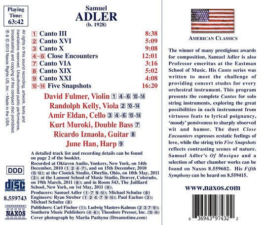 Adler: Cantos - Close Encounters - Five Snapshots