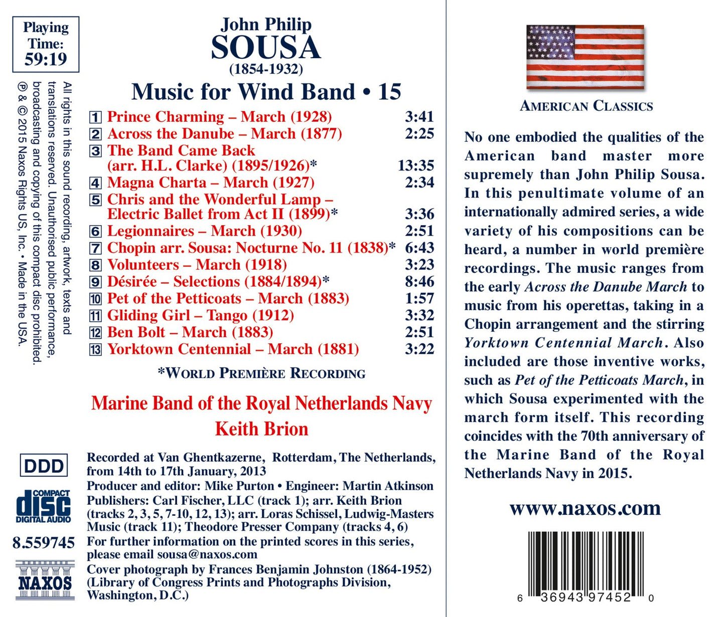 Sousa: Music For Wind Band, Vol. 15