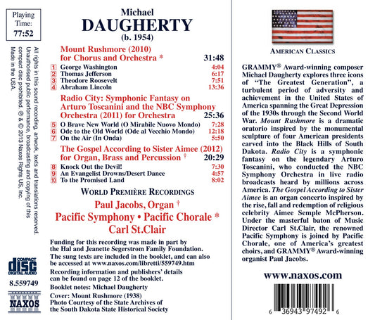 Michael Daugherty: Mount Rushmore, Radio City & The Gospel A