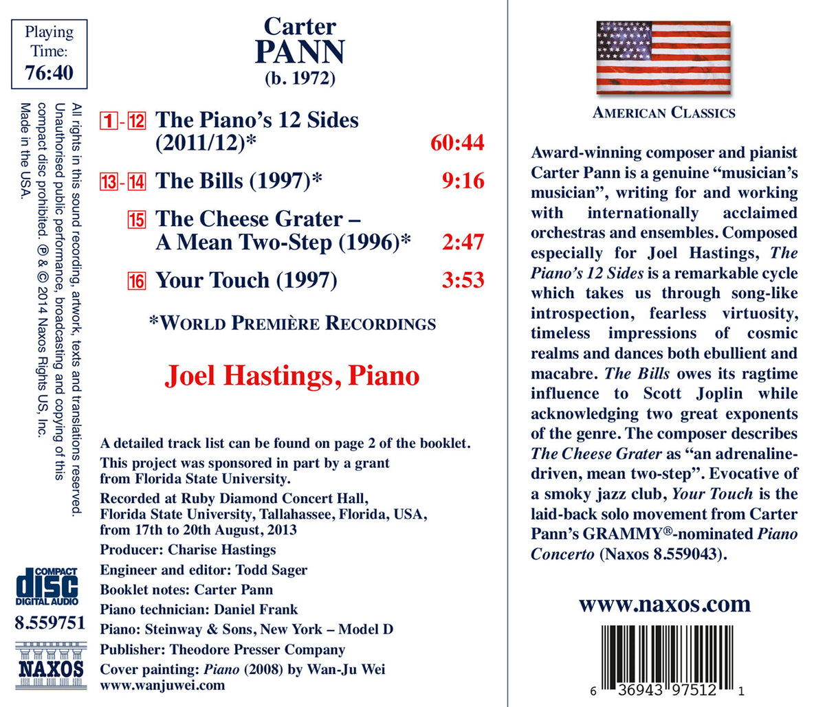 Carter Pann: Works for Piano