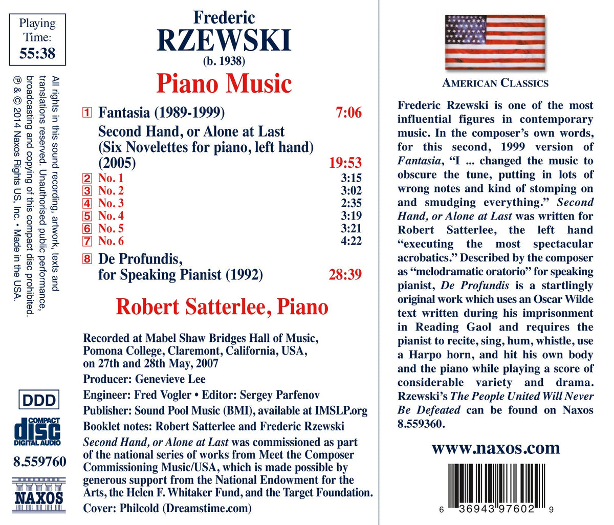 Rzewski: Piano Music