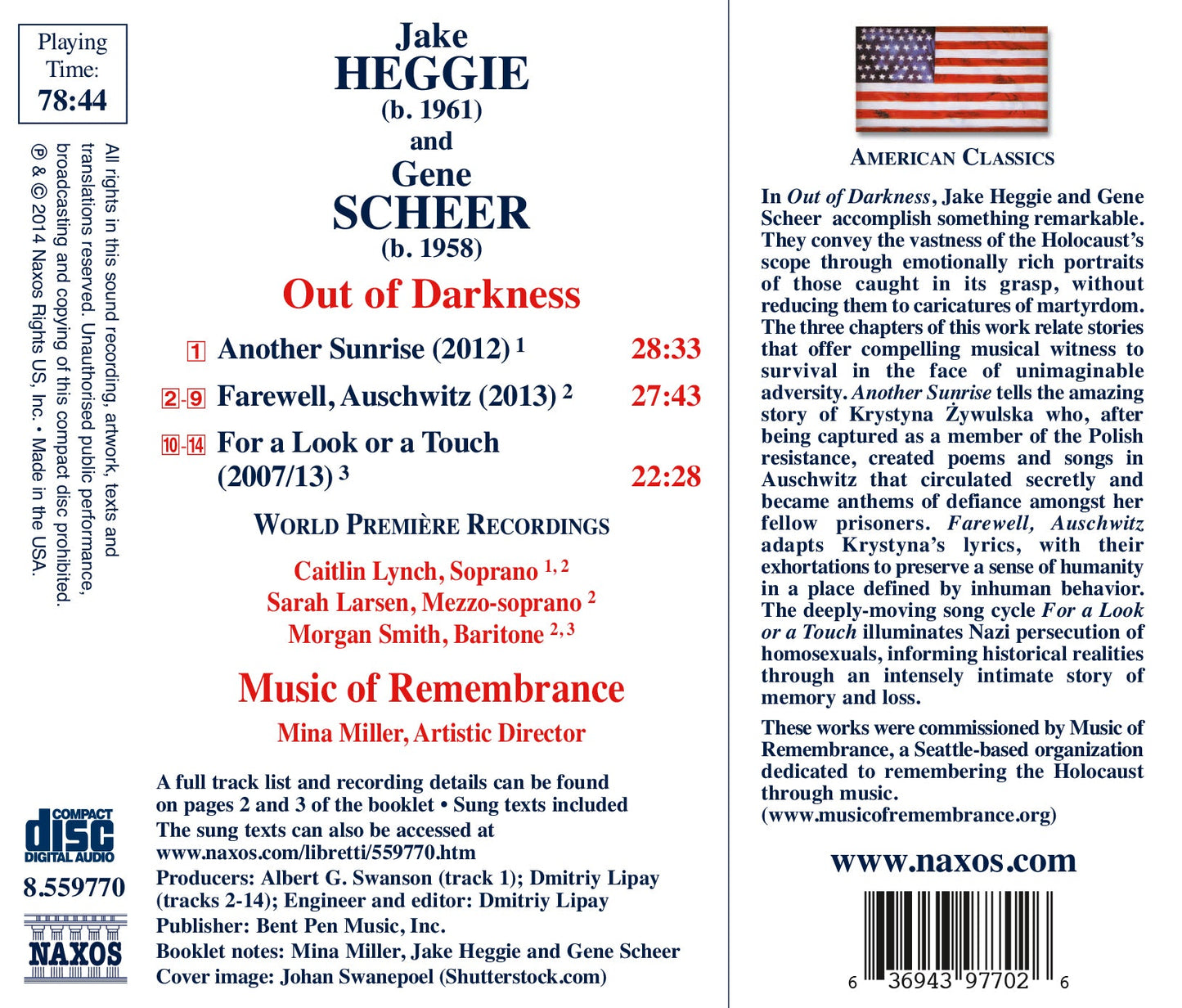 Heggie: Out of Darkness