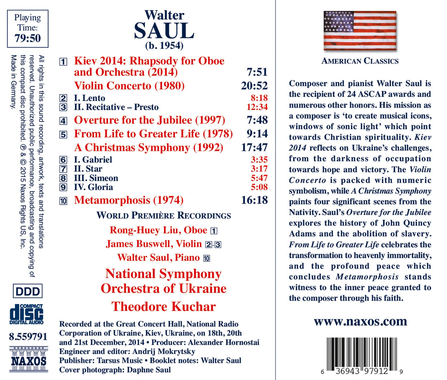 Saul: Kiev 2014, Violin Concerto & Overture for the Jubilee