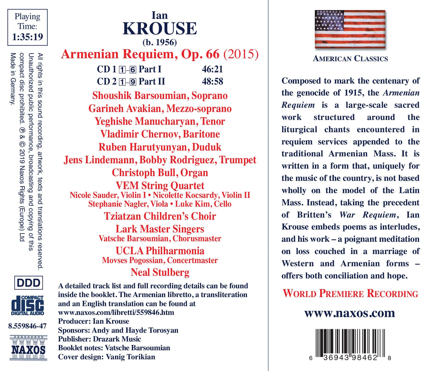 Ian Krouse: Armenian Requiem, Op. 66