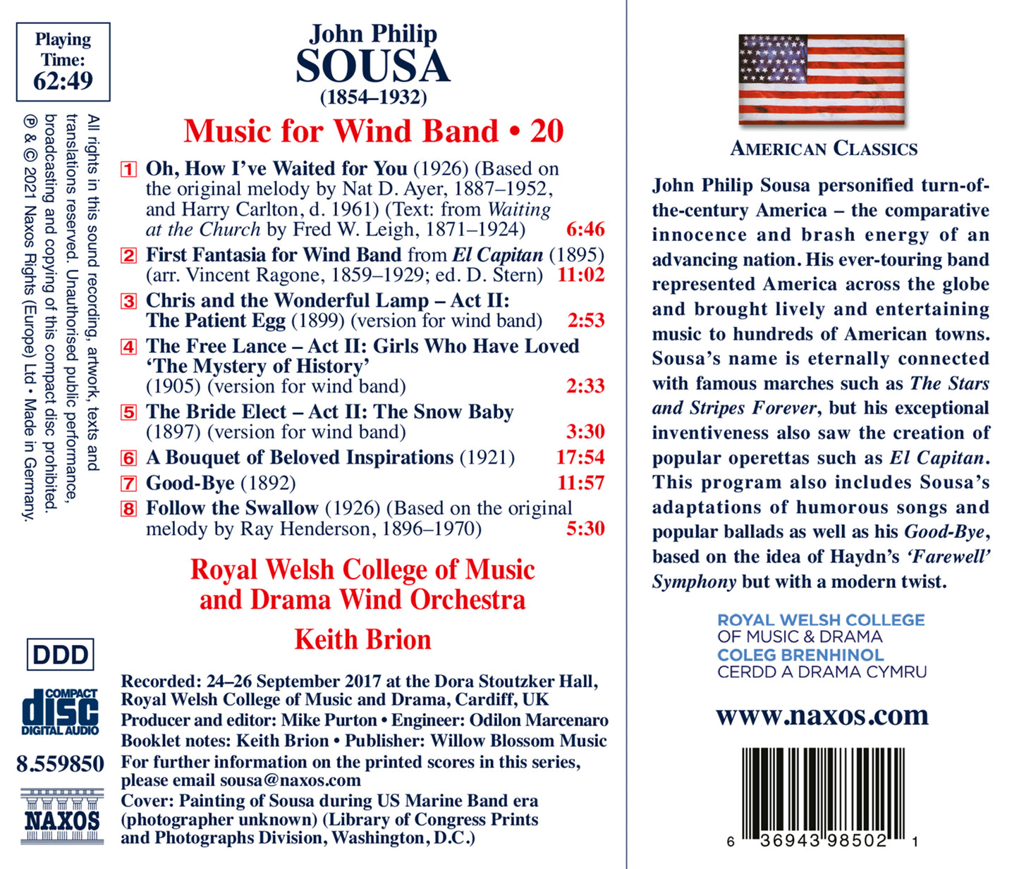 Sousa: Music For Wind Band, Vol. 20