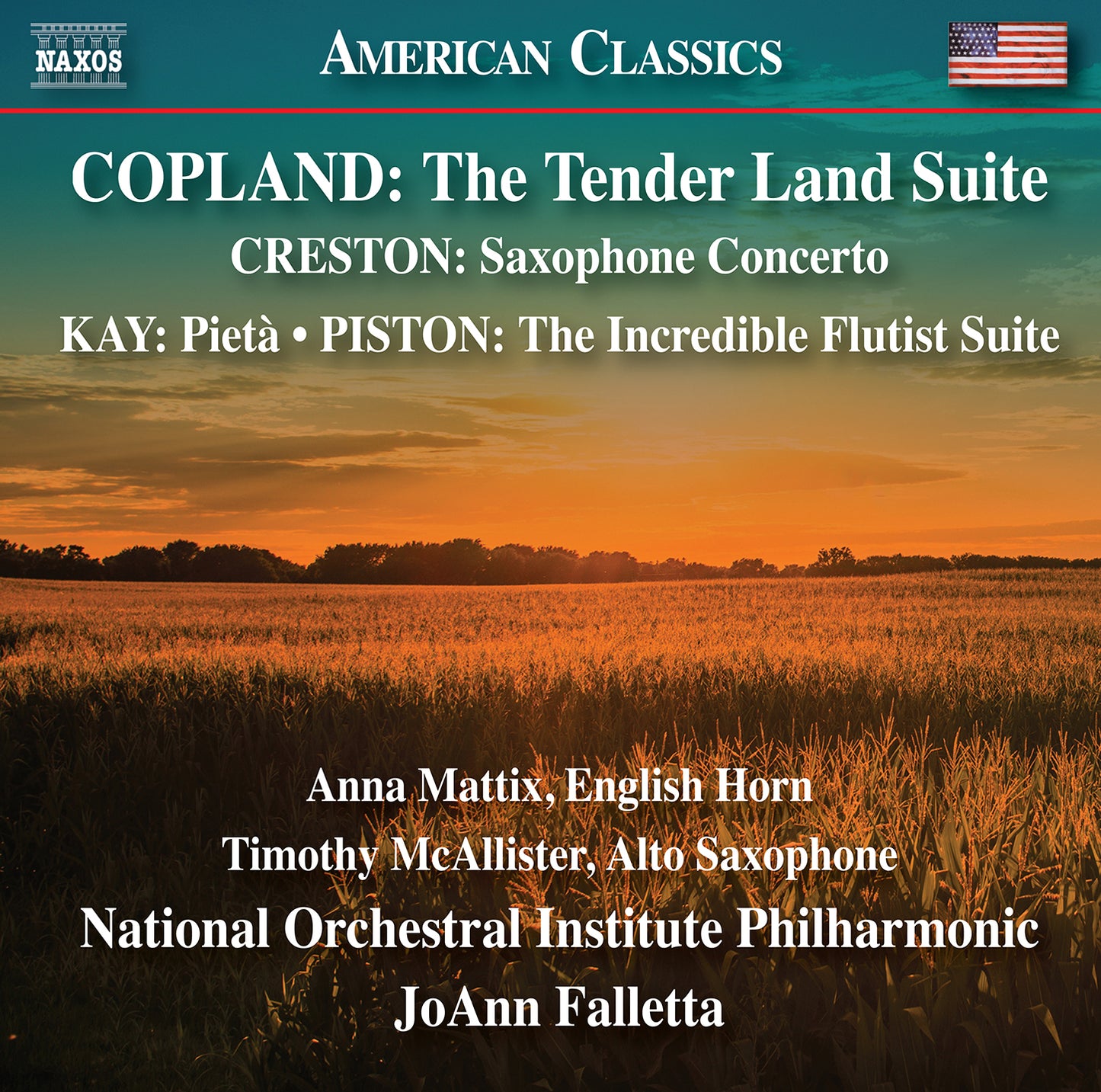 Copland: The Tender Land Suite; Creston: Alto Saxophone Conc