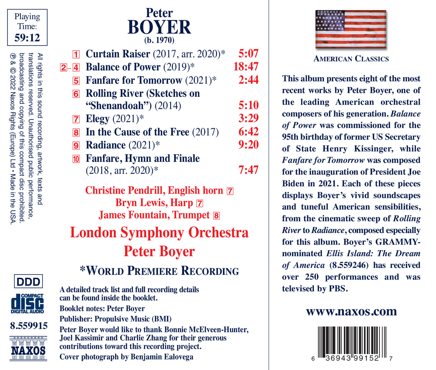 Boyer: Balance Of Power - Orchestral Works  London Symphony Orchestra, Peter Boyer