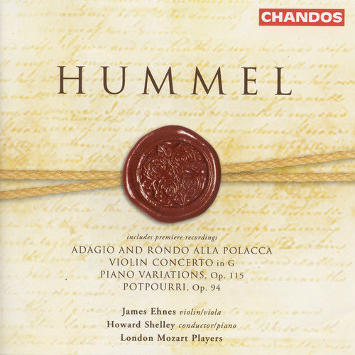 HUMMEL: Violin Concerto / Variations in B-Flat Major / Potpo