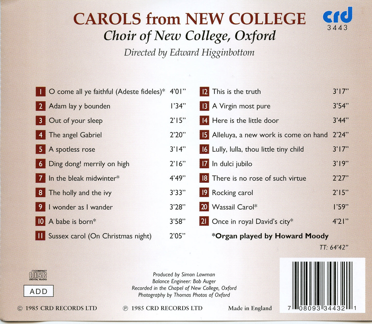 Carols From New College