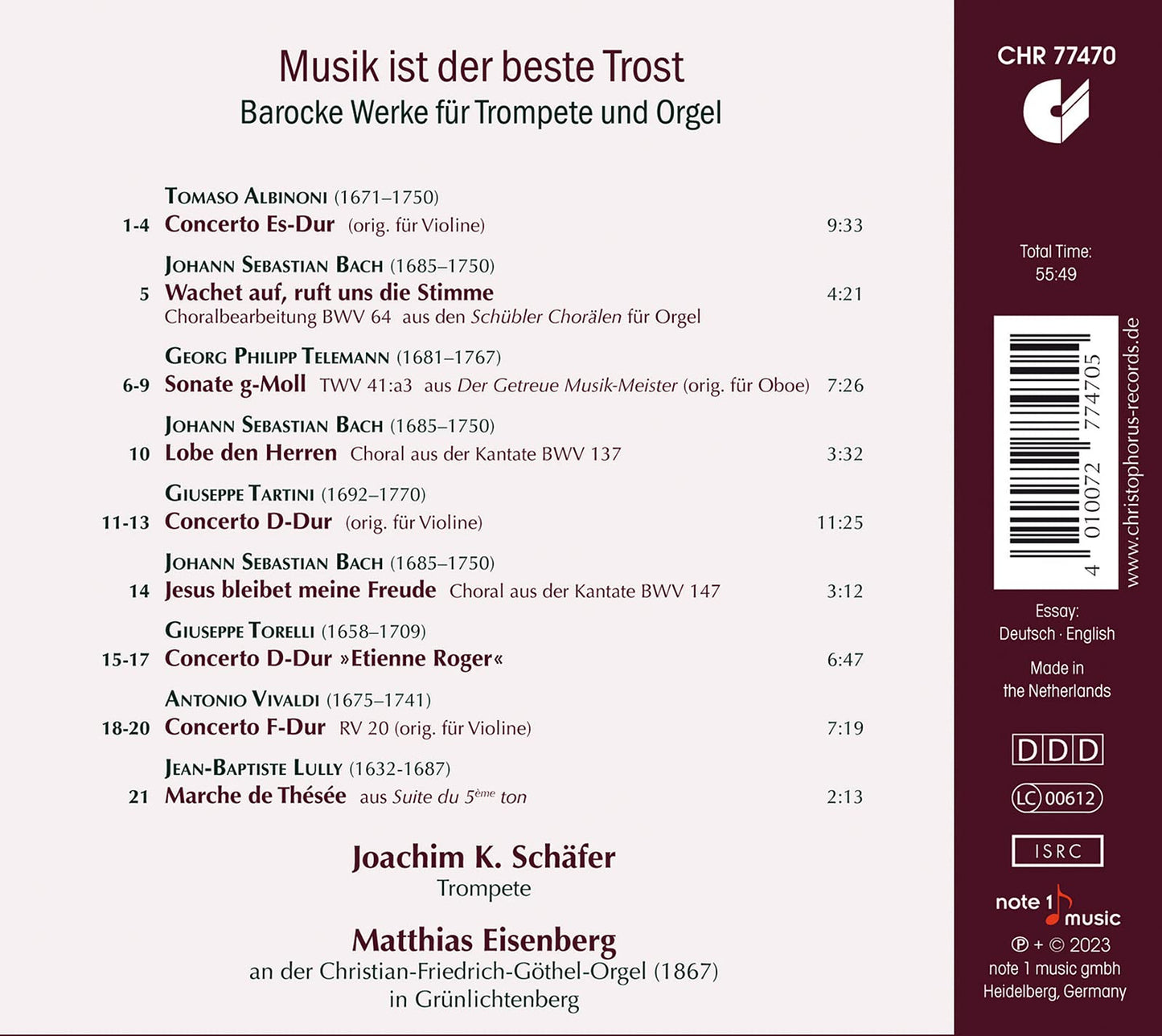 J.S. Bach, Albinoni, Telemann & Vivaldi: Musik ist der beste
