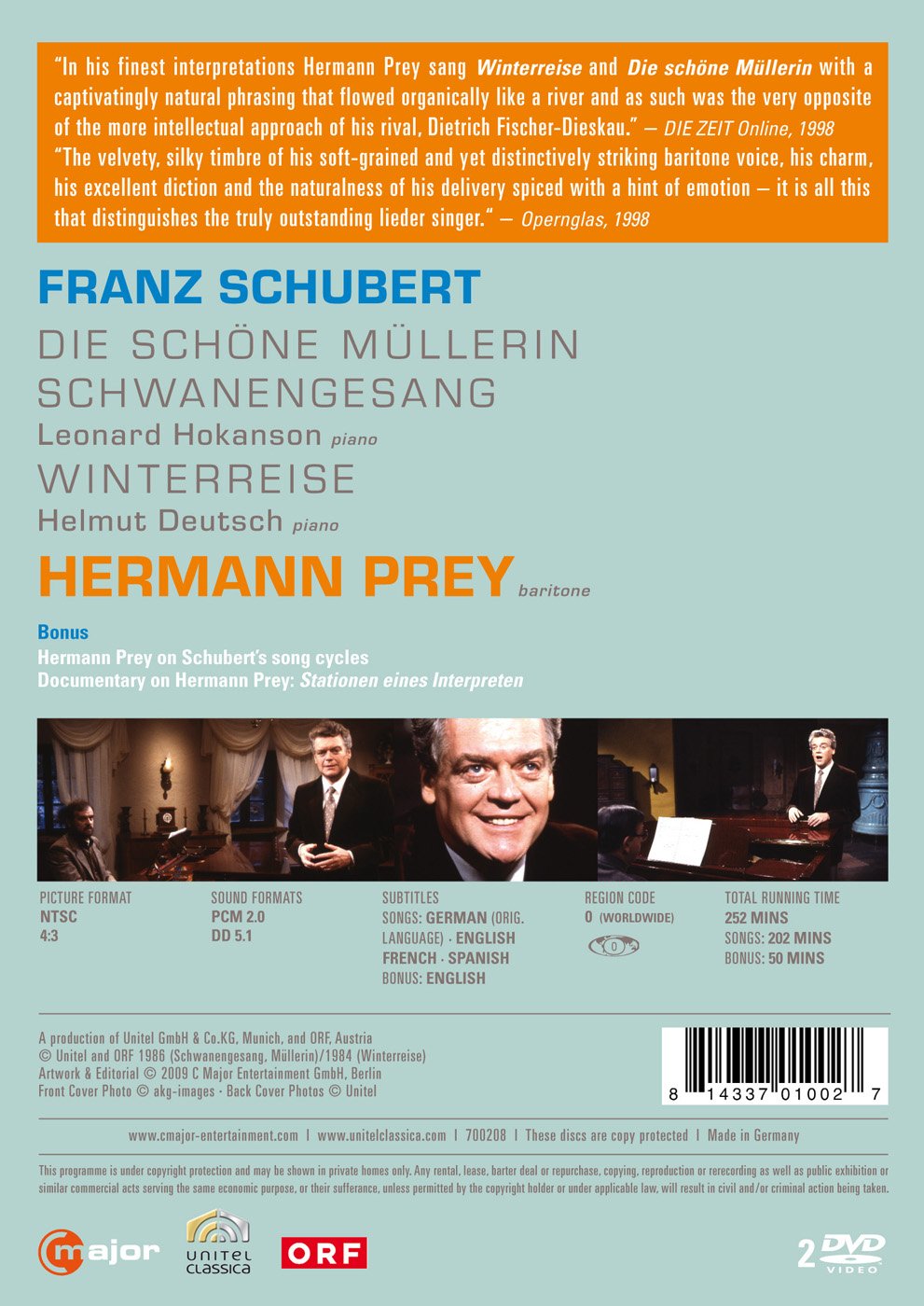 Prey, Hermann: The Schubert Song Cycles